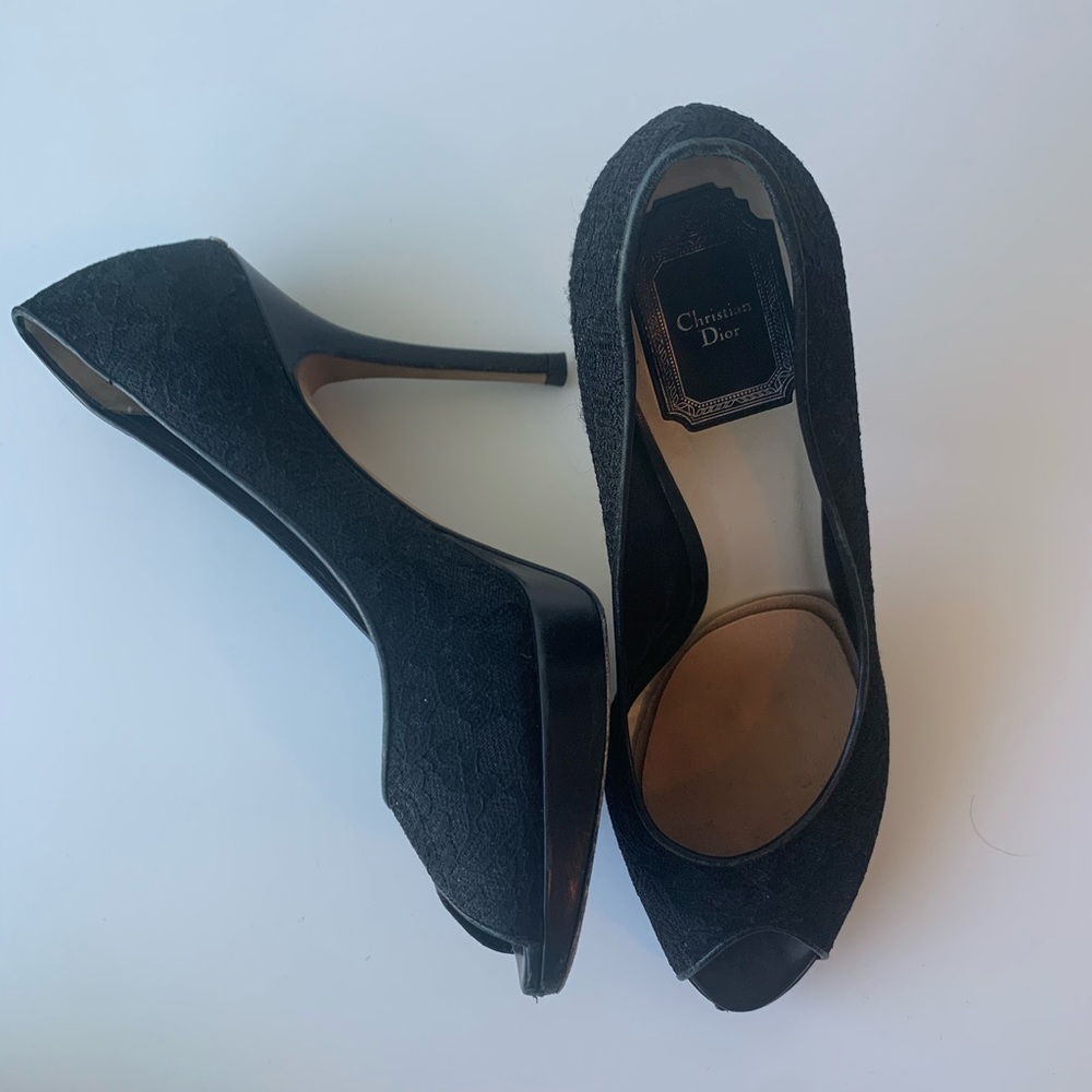 Vintage Dior Peeptoe Pumps